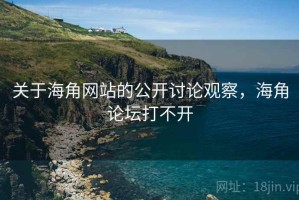 关于海角网站的公开讨论观察，海角论坛打不开