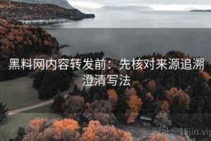 黑料网内容转发前：先核对来源追溯澄清写法