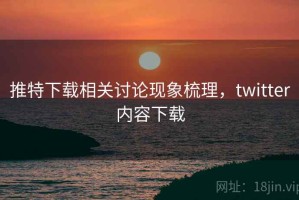 推特下载相关讨论现象梳理，twitter内容下载