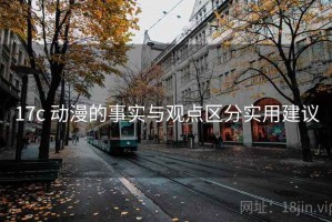 17c 动漫的事实与观点区分实用建议