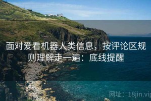 面对爱看机器人类信息，按评论区规则理解走一遍：底线提醒