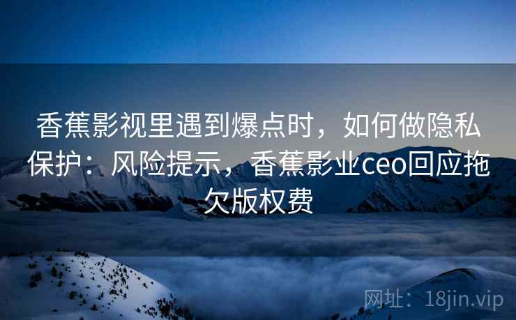 香蕉影视里遇到爆点时，如何做隐私保护：风险提示，香蕉影业ceo回应拖欠版权费