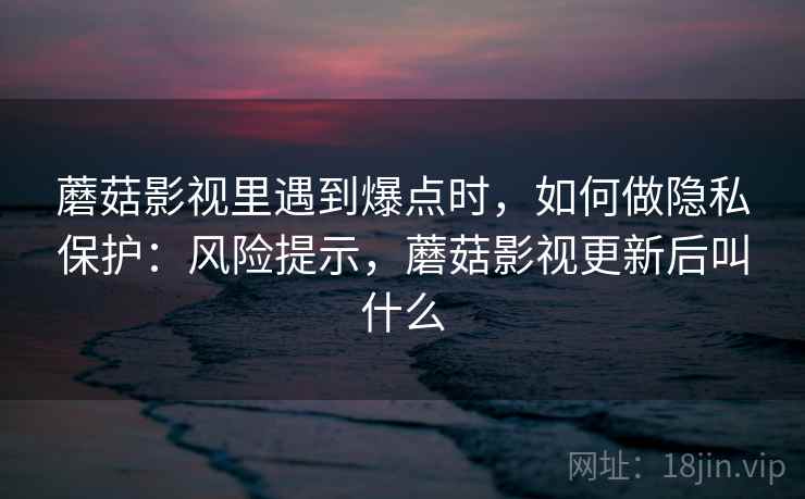 蘑菇影视里遇到爆点时，如何做隐私保护：风险提示，蘑菇影视更新后叫什么