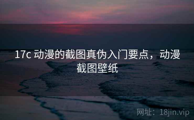 17c 动漫的截图真伪入门要点，动漫截图壁纸